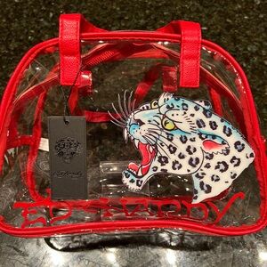 Ed Hardy Clear bag NWT